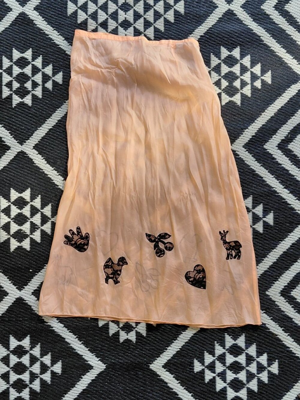 MIU MIU l sheer slip skirt